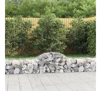 vidaXL Schanskorven 14 st gewelfd 200x50x40/60 cm gegalvaniseerd ijzer3146269 G