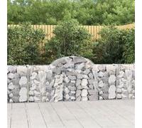 vidaXL Schanskorven 15 st gewelfd 200x30x80/100 cm ijzer3146102 G