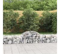 vidaXL Schanskorven 18 st gewelfd 200x50x40/60 cm gegalvaniseerd ijzer3146271 G