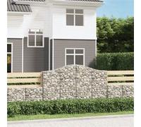 vidaXL Schanskorven 2 st gewelfd 200x30x120/140 cm ijzer3145451 G