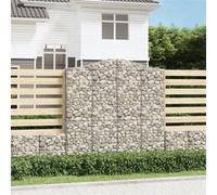 vidaXL Paniers à gabions arqués 2 pcs 200x30x200/220 cm