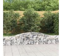 vidaXL Schanskorven 2 st gewelfd 400x30x40/60 cm ijzer3146827 G