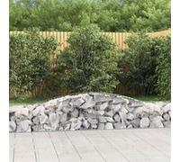 vidaXL Schanskorven 2 st gewelfd 400x50x40/60 cm ijzer3146957 G