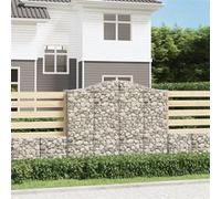 vidaXL Paniers à gabions arqués 4 pcs 200×50×160/180 cm fer galvanisé
