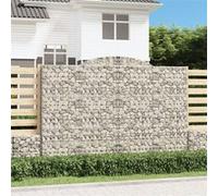 vidaXL Paniers à gabions arqués 4 pcs 300x30x200/220 cm fer galvanisé