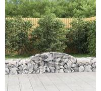 vidaXL Schanskorven 5 st gewelfd 300x50x40/60 cm gegalvaniseerd ijzer3146650 G