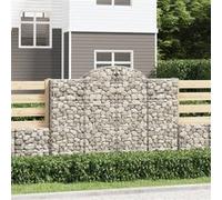 vidaXL Schanskorven 6 st gewelfd 200x30x140/160 cm ijzer3146156 G