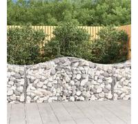 vidaXL Schanskorven 7 st gewelfd 200x50x80/100 cm gegalvaniseerd ijzer3145624 G
