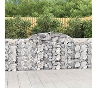 vidaXL Schanskorven 7 st gewelfd 300x30x100/120 cm ijzer3146526 G