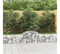 vidaXL Schanskorven 8 st gewelfd 200x30x40/60 cm gegalvaniseerd ijzer3146053 G