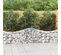 Vidaxl Paniers À Gabions Arqués 8 Pcs 200x30x60/80 Cm Fer Galvanisé