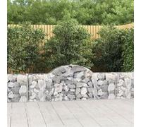 Vidaxl Paniers À Gabions Arqués 8 Pcs 200x30x60/80 Cm Fer Galvanisé