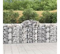 Paniers À Gabions Arqués 8 Pcs 200x50x100/120 Cm Fer Galvanisé Vidaxl Vidaxl