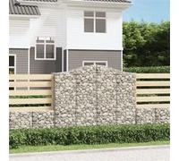 Vidaxl Paniers à gabions arhqué - Argenté