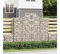 Vidaxl Paniers À Gabions Arqués 8 Pcs 200x50x160/180 Cm Fer Galvanisé