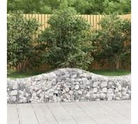 vidaXL Paniers à gabions arqués 200x50x40/60 cm - Fer galvanisé