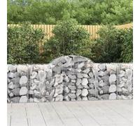Paniers À Gabions Arqués 8 Pcs 200x50x80/100 Cm Fer Galvanisé Vidaxl Vidaxl