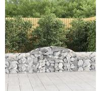 Schanskorven 8 st gewelfd 300x30x60/80 cm gegalvaniseerd ijzer3146491