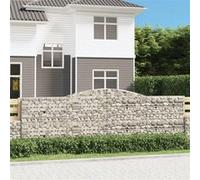 vidaXL Schanskorven 8 st gewelfd 400x30x120/140 cm ijzer3146885 G