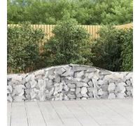 vidaXL Schanskorven 8 st gewelfd 400x30x60/80 cm ijzer3146846 G