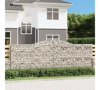 Schanskorven 8 st gewelfd 400x50x140/160 cm ijzer3147028