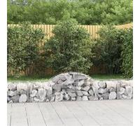 vidaXL Schanskorven 9 st gewelfd 200x50x40/60 cm gegalvaniseerd ijzer3146264 G
