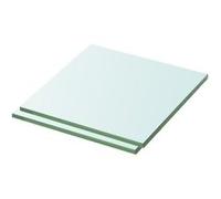 vidaXL Panneaux d'étagère Panneau de rechange en verre transparent 30 x 25 cm 2 pcs