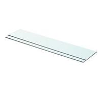 vidaXL 2X Panneaux d'Etagère Panneau de Rechange de Armoire Paroi à Lattes Salle d'Exposition Maison Magasin Durable Verre Transparent 70x15 cm