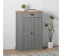vidaXL Schoenenkast VIGO 60x35x96 cm massief grenenhout grijs353168 Gris G