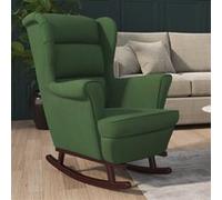 vidaXL Fauteuil à bascule Vert foncé Velours