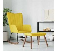 Vidaxl Chaise à bascule - Jaune moutarde