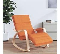 VIDAXL Chaise à bascule - Jaune foncé tissu