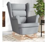 vidaXL Schommelstoel xx cm tissu gris clair Gris G
