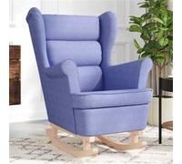 vidaXL Schommelstoel xx cm tissu jeansbleu Bleu G