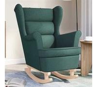 vidaXL Schommelstoel xx cm tissu vert foncé Vert G