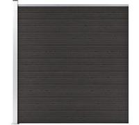 vidaXL Panneau de Clôture WPC 175x186 cm - Noir