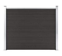 VidaXL Panneau de clôture WPC - 180x146 cm - Noir