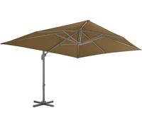 Vidaxl -schwimmendes Parasol mit Aluminiumpol 400x300 cm Taupe