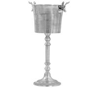vidaXL Seau à champagne entièrement en aluminium 39 x 29 x 71 cm argenté