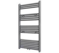 vidaXL Sèche-serviettes Porte-serviette à rails droits Gris de 600x1160 mm 141892 Gris G