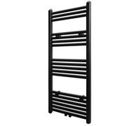 vidaXL Sèche-serviettes Porte-serviette 141907 - Rails droits noirs 500 x 1160 mm