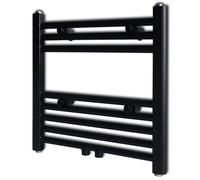 vidaXL Sèche-serviettes Porte-serviette à rails droits Noirs de 480x480 mm 141904