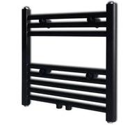 vidaXL Sèche-serviettes Porte-serviette à rails droits Noirs de 480x480 mm 141904