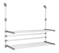 vidaXL Séchoir à Linge pour Balcon 89x25x(60-95) cm Aluminium