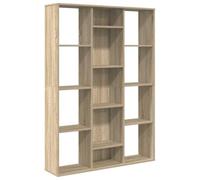vidaXL Séparateur de Pièce/Bibliothèque, Meuble de Rangement avec Compartiment, Armoire à Livres Salon Intérieur, Moderne, Chêne Sonoma