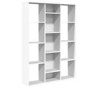 vidaXL Séparateur de Pièce/Bibliothèque, Meuble de Rangement avec Compartiment, Armoire à Livres Salon Maison Intérieur, Moderne, Blanc