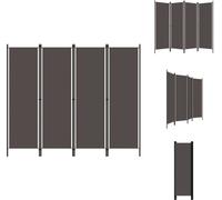 vidaXL Séparation de pièce 4 pièces Anthracite 200x180 cm - Séparation de pièce