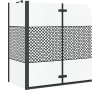 vidaXL Enceinte de bain Géométrique Noir 120 x 67 x 129 cm
