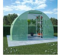 vidaXL Serre de jardin 300x150x200 cm – Acier galvanisé, Vert – Abris légumes