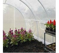 vidaXL Serre à fleurs et légumes – 9 m² (300×300×200 cm) acier blanc